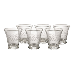 1950s Anchor Hocking Laurel Leaf Whiskey Glass (Set of 6)