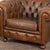 20th Century Brown Leather Chesterfield Sofa and Two Club Chairs From Denmark (Set of 3) For Sale - Image 11 of 14