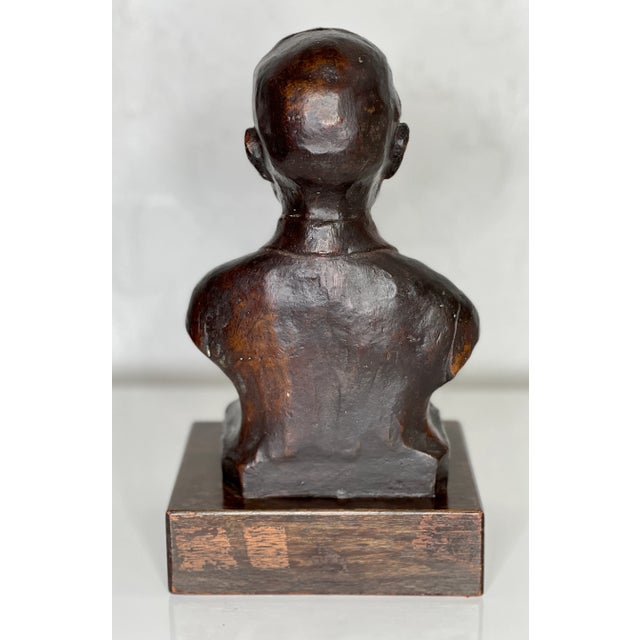 Mid Century Bronze Bust For Sale In Naples, FL - Image 6 of 10
