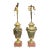 Antique Italian Gilt Bronze and Rouge Marble Garnature Lamps -a Pair of 2 For Sale