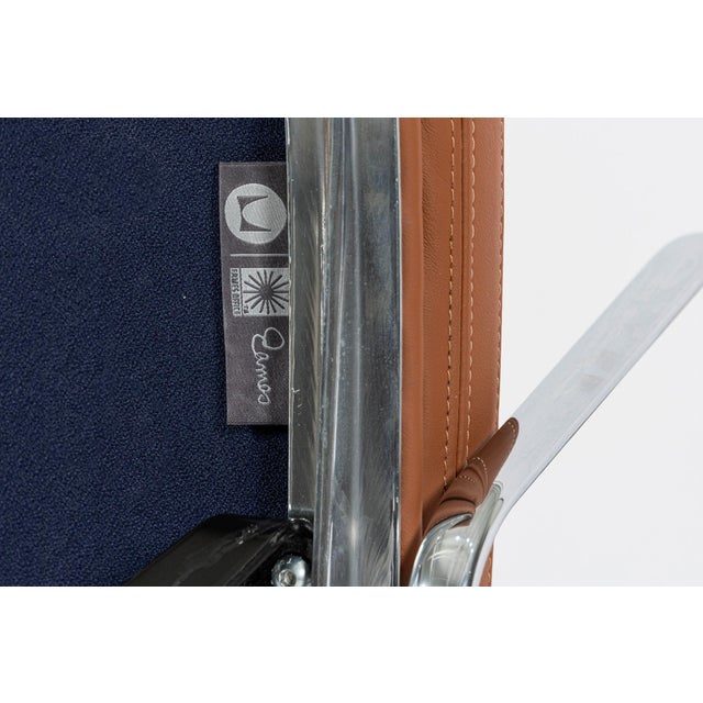 Herman Miller Eames Tall Medium Brown Leather Desk Chair Soft Pad For Sale - Image 12 of 12