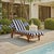 Transform your outdoor space with the Newport Lounge Chair in Navy Stripe. Featuring a chic natural and navy striped...