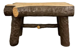 Anvil Props Faux Bois-Style Log Console Table Bench