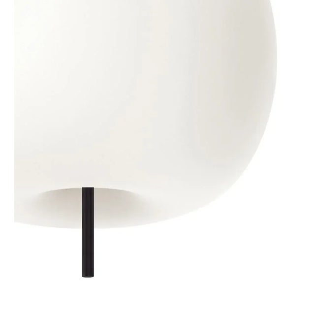 Kushi' Opaline Glass and Metal Ceiling Lamp for Kdln in Black For Sale - Image 4 of 9