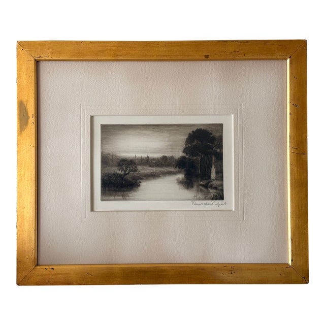 John Lumsden Propert - Etching “Sunset, Romney Marsh” – 1922 Framed For Sale