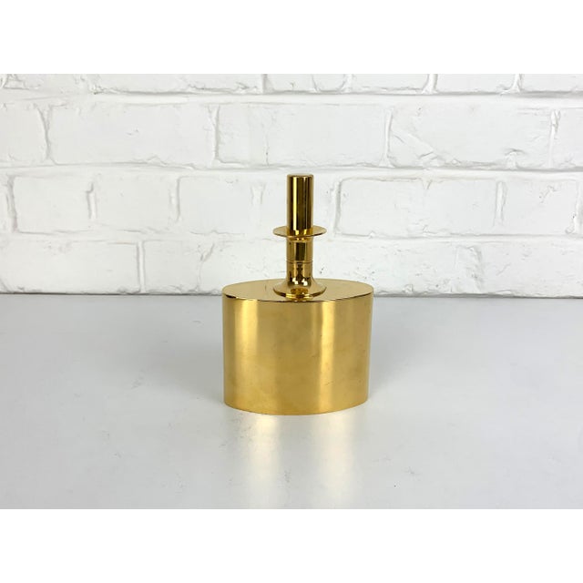 Mid-Century Modern 23 Carat Gold Plated Brass Decanter by Pierre Forssell for Skultuna, 1960s For Sale - Image 3 of 13