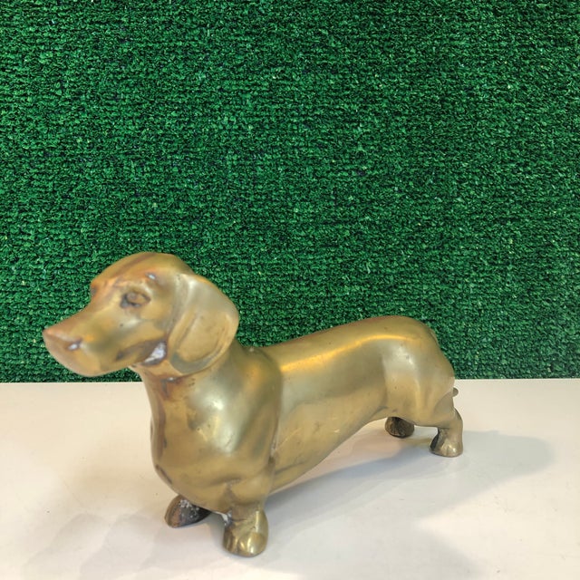 Brass Dachshund Figure Chairish