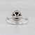 1.77ctw Black White Diamond Halo Ring 14k White Gold Size 8.25 Engagement For Sale - Image 4 of 7