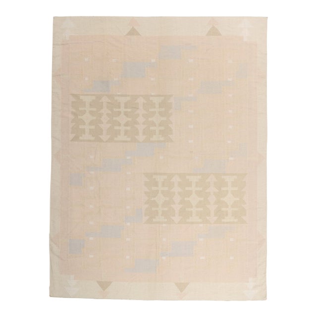 Vintage Indian Dhurrie Rug, 08'10 X 11'07 For Sale