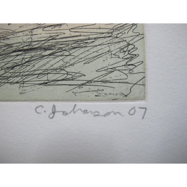 Chris Johanson (1968, California) aquatint etching on thick Somerset white paper, "Perceptions #8", "New Day With New...