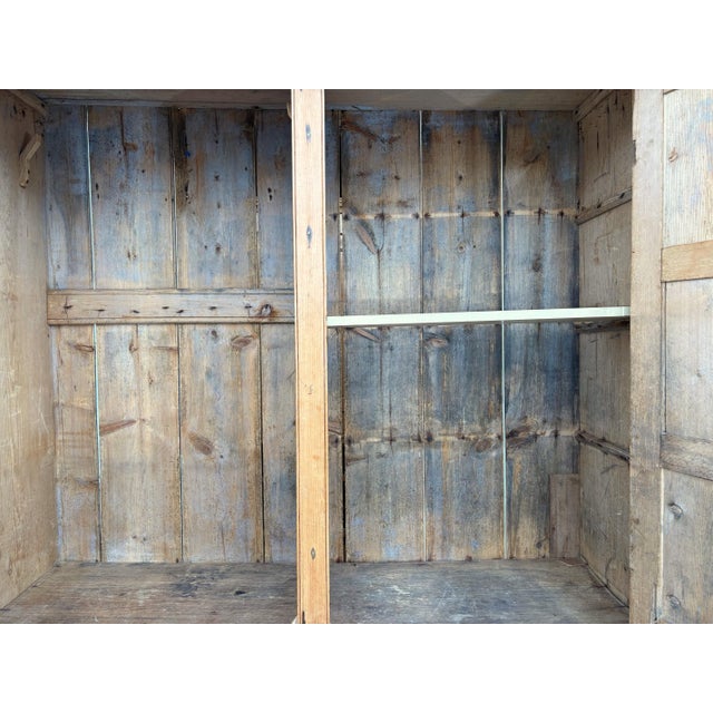 Early 19th Century Early 19th Century Pine Linen Cabinet / Armoire For Sale - Image 5 of 9