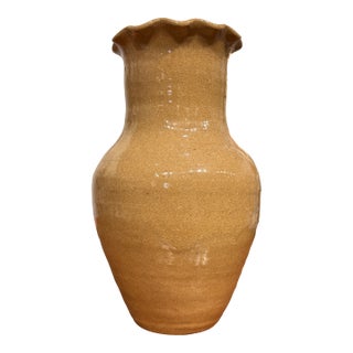Late 20th Century American Contemporary Studio Pottery Vase | =c B Craven Tobacco Road | Stoneware Crackle Glaze For Sale