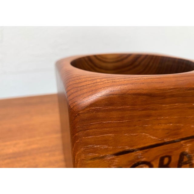 Mid-Century Swedish Former Tabacco Tobak Teak Box Bowl from Sowe Svestad, 1960s For Sale - Image 14 of 17