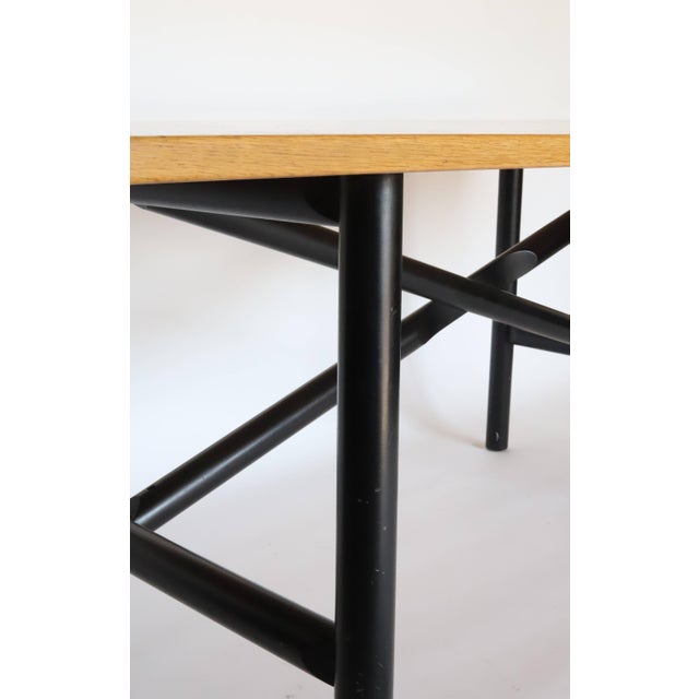 Brown Danish Cabinetmaker Table Desk For Sale - Image 8 of 10