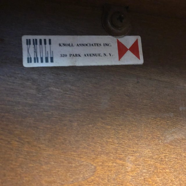 Wood 1970s 54" Florence Knoll Solid Walnut Round Table For Sale - Image 7 of 7