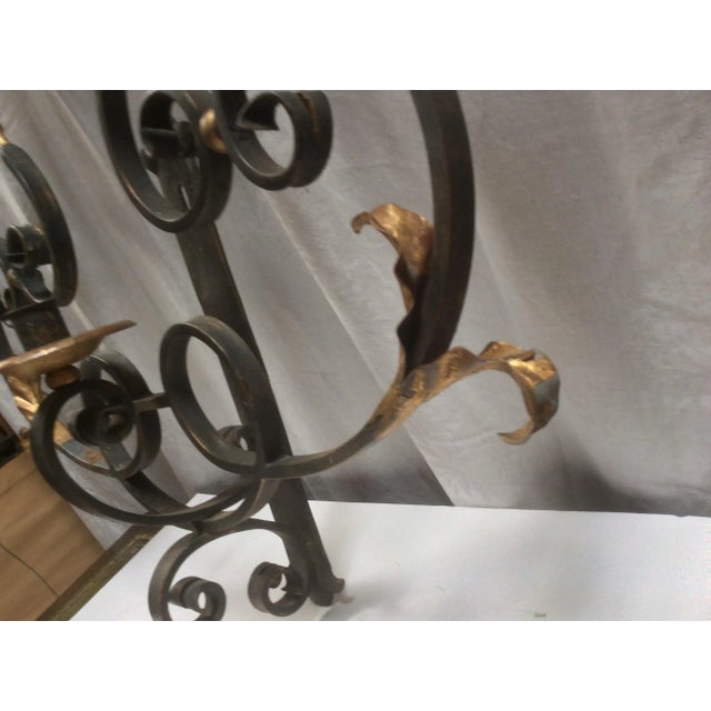 Hand Wrought Iron Candle Sconce For Sale - Image 4 of 10