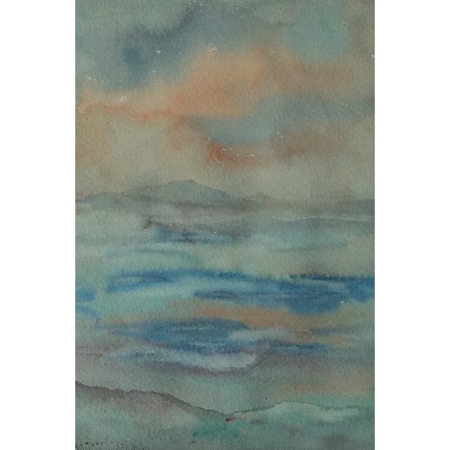 Mid-Century Modern Frideborg Bryth, Landscape, Gouache, 1961, Framed For Sale - Image 3 of 4