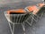 Mid-Century Modern 1960s Set of 6 Harry Bertoia for Knoll Wire Chairs Leather Cushions For Sale - Image 3 of 10