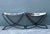 Vintage Rebar Cowhide Sling Benches - A Pair For Sale - Image 10 of 12