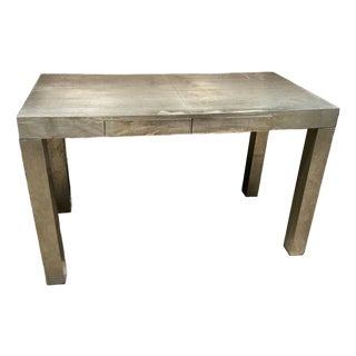 Parsons Metal Wrapped Desk Writing Table Modern For Sale