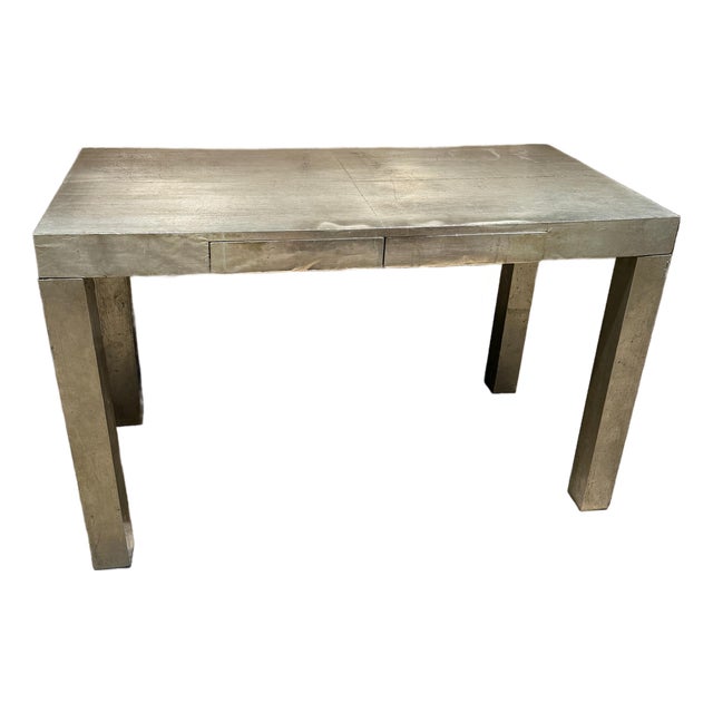 Parsons Metal Wrapped Desk Writing Table Modern For Sale