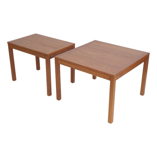 1970s Solid Teak Danish Modern End Tables by Vejle Stole Mobelfabrik - A Pair For Sale