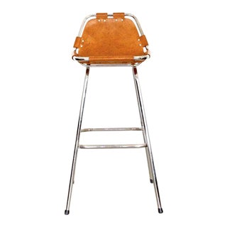 Charlotte Perriand - Les Arcs Bar Stool - Cognac For Sale