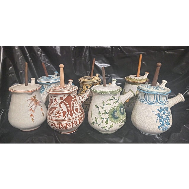 Chocolate Pots from Cerámicas Benlloch, Manises, Spain, 1970s, Set of 21 For Sale - Image 11 of 11