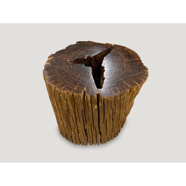 2010s Andrianna Shamaris Iron Wood Side Table For Sale - Image 5 of 5