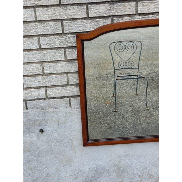 1920 English Style Wall Mirror, Cherry Wood, American Made. For Sale - Image 9 of 14