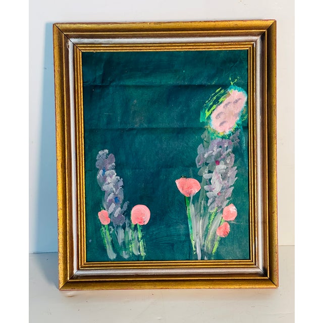 Abstract Original Abstract Painting by Elia in Antique Frame For Sale - Image 3 of 5