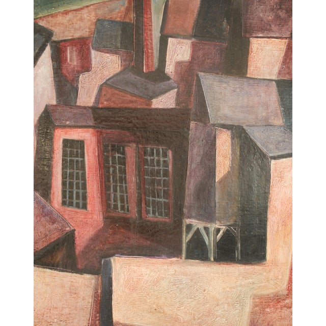 Lutz Voigtmann, House Ensemble, 1960s, Oil on Canvas For Sale - Image 4 of 7