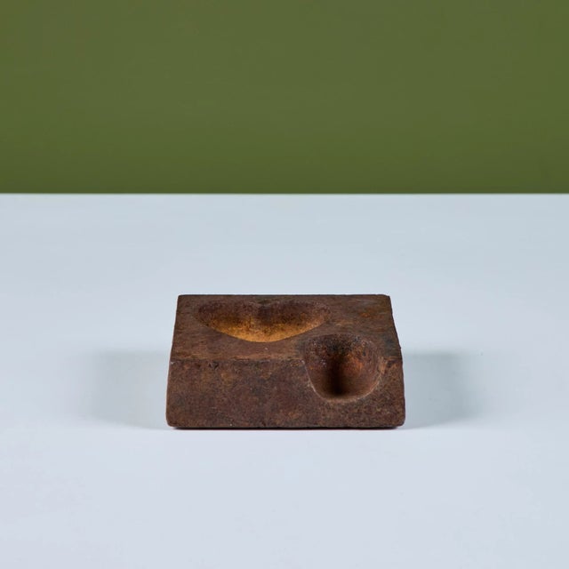 Brown Cast Iron Heart Ashtray For Sale - Image 8 of 12