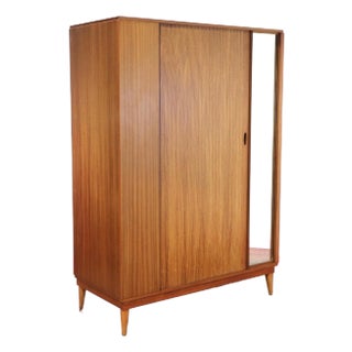 1960s Mid Century Modern Vintage Triple Armoire Wardrobe by Austinsuite Danish Style For Sale