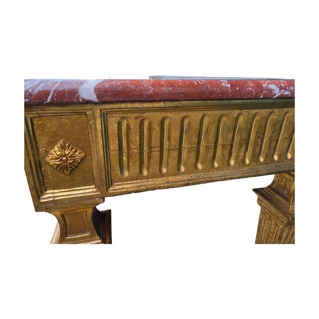 Louis XVI Gilded and Carved Wooden Console Table, 1750 For Sale - Image 13 of 16