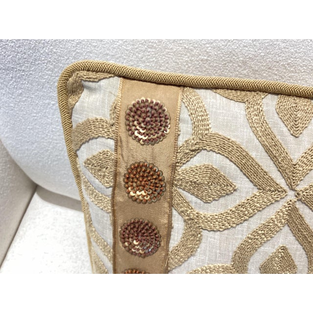2020s New Custom Hand Made Osborne & LIttle Golden Mustard Yellow & Ivory Pillow ($550 Wholesale) For Sale - Image 5 of 8
