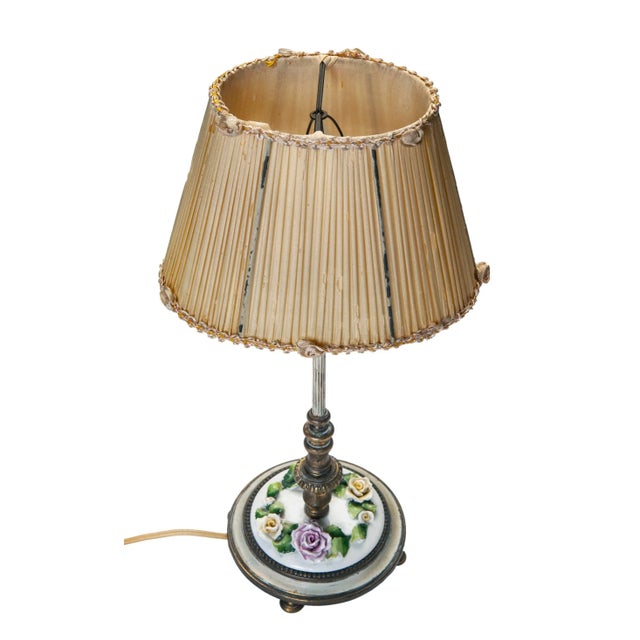 Early 20th Century Footed German Candlestick Bedside Lamps With