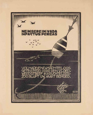 Maurits Cornelis Escher, Buoy, 1931, Woodcut Print