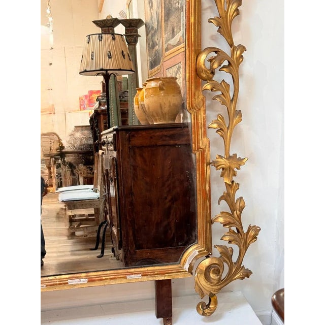 Wood Large, Fine 18th C. Carved Gilt Italian Baroque Mirror For Sale - Image 7 of 8