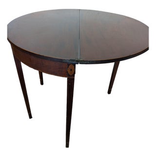 Early 19th Century George III Inlaid Demi Lune Table For Sale
