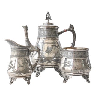 C. 1880 Aesthetic Movement Coffee Set, Three Pieces For Sale