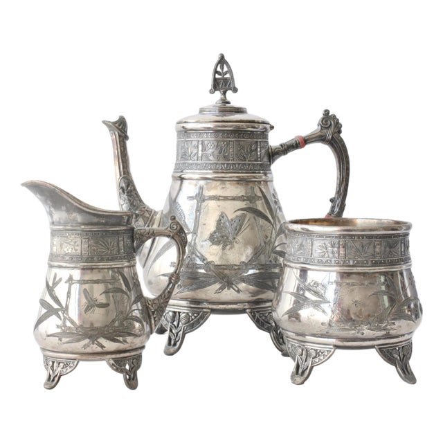 C. 1880 Aesthetic Movement Coffee Set, Three Pieces For Sale