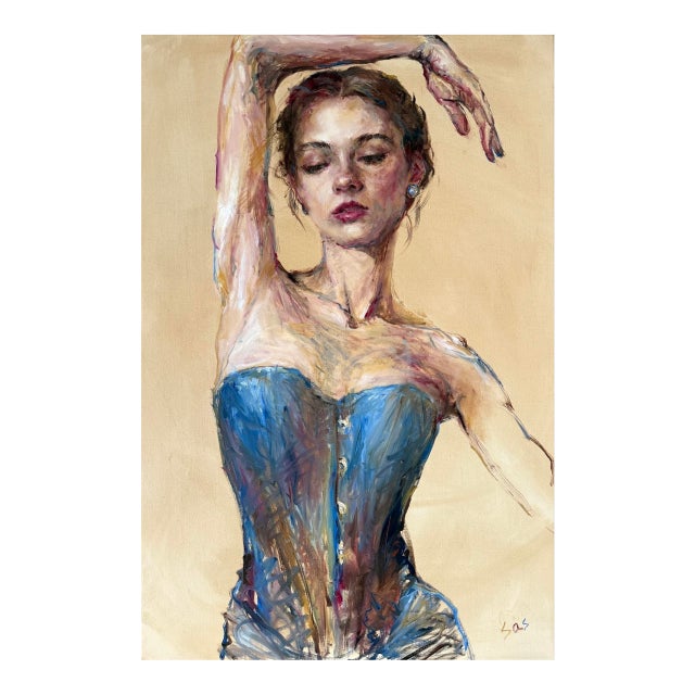 Artist Liubou Sas “Between Breaths” Modern Original Painting For Sale