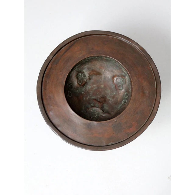 Metal Antique Copper and Brass Brazier For Sale - Image 7 of 13