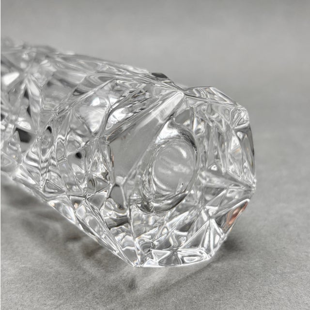 Vintage Tiffany & Co. Rock Cut Clear Crystal Bud Vase For Sale - Image 9 of 10