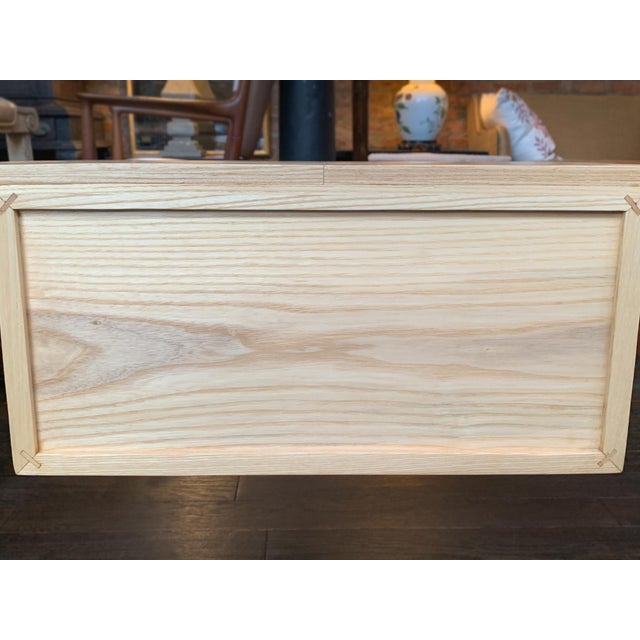 Bent Ash Wood Side Table With Single Drawer by Megan Remington For Sale - Image 13 of 16