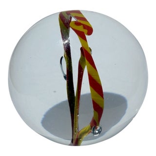 Vintage Svoboda Art Glass Paperweight For Sale