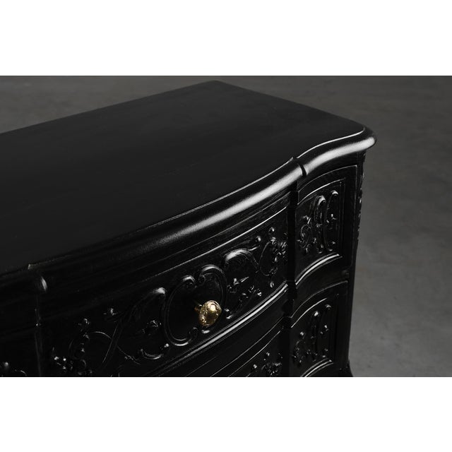 Vintage French Chest of Drawers in Carved Wood, 1950s For Sale - Image 9 of 13