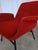 1970s Mid-Century Red Fabric Armchairs in style of Alvin Lustig, 1970s, Set of 2 For Sale - Image 5 of 18