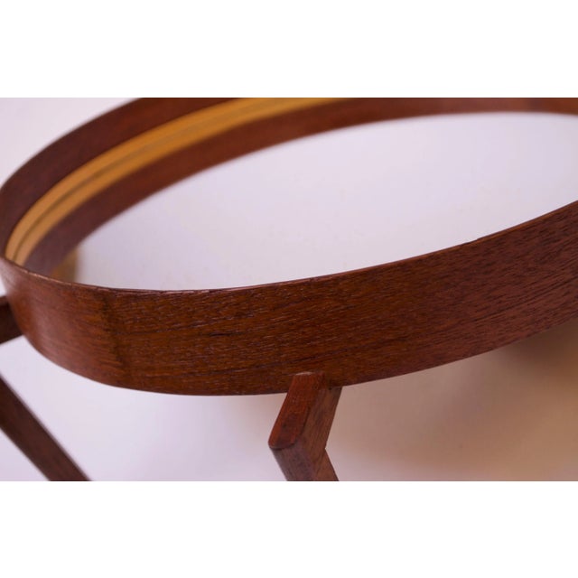 Swedish Teak Table Mirror by Uno and Östen Kristiansson for Luxus For Sale - Image 10 of 13